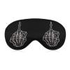 Fuck Middle Finge Skull Sleep Mask Soft Blindfold Portable Eye Mask with Adjustable Strap for Men Women view 1