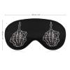 Fuck Middle Finge Skull Sleep Mask Soft Blindfold Portable Eye Mask with Adjustable Strap for Men Women view 2