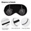 Fuck Middle Finge Skull Sleep Mask Soft Blindfold Portable Eye Mask with Adjustable Strap for Men Women view 3