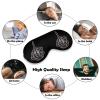 Fuck Middle Finge Skull Sleep Mask Soft Blindfold Portable Eye Mask with Adjustable Strap for Men Women view 4