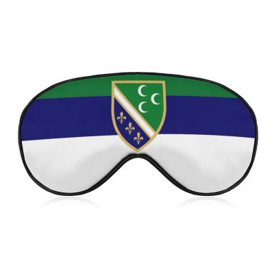 Sandzak Flag Sleep Mask Soft Blindfold Portable Eye Mask with Adjustable Strap for Men Women