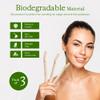 BLESSDOME 3Pcs Biodegradable Wheat Straw Eyebrow Razor Shaper for Women | Peach Fuzz & Facial Hair Remover and Trimmer | Exfoliating Dermaplane Tool |Eco-Friendly Dermaplaning Blades for Face view 2