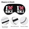 I Love Ski Skier Sleep Mask Soft Blindfold Portable Eye Mask with Adjustable Strap for Men Women view 3
