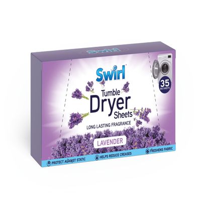 35pk Tumble Dryer Sheets - Lavender - Laundry Tumble Dryer Sheets - Freshens fabric