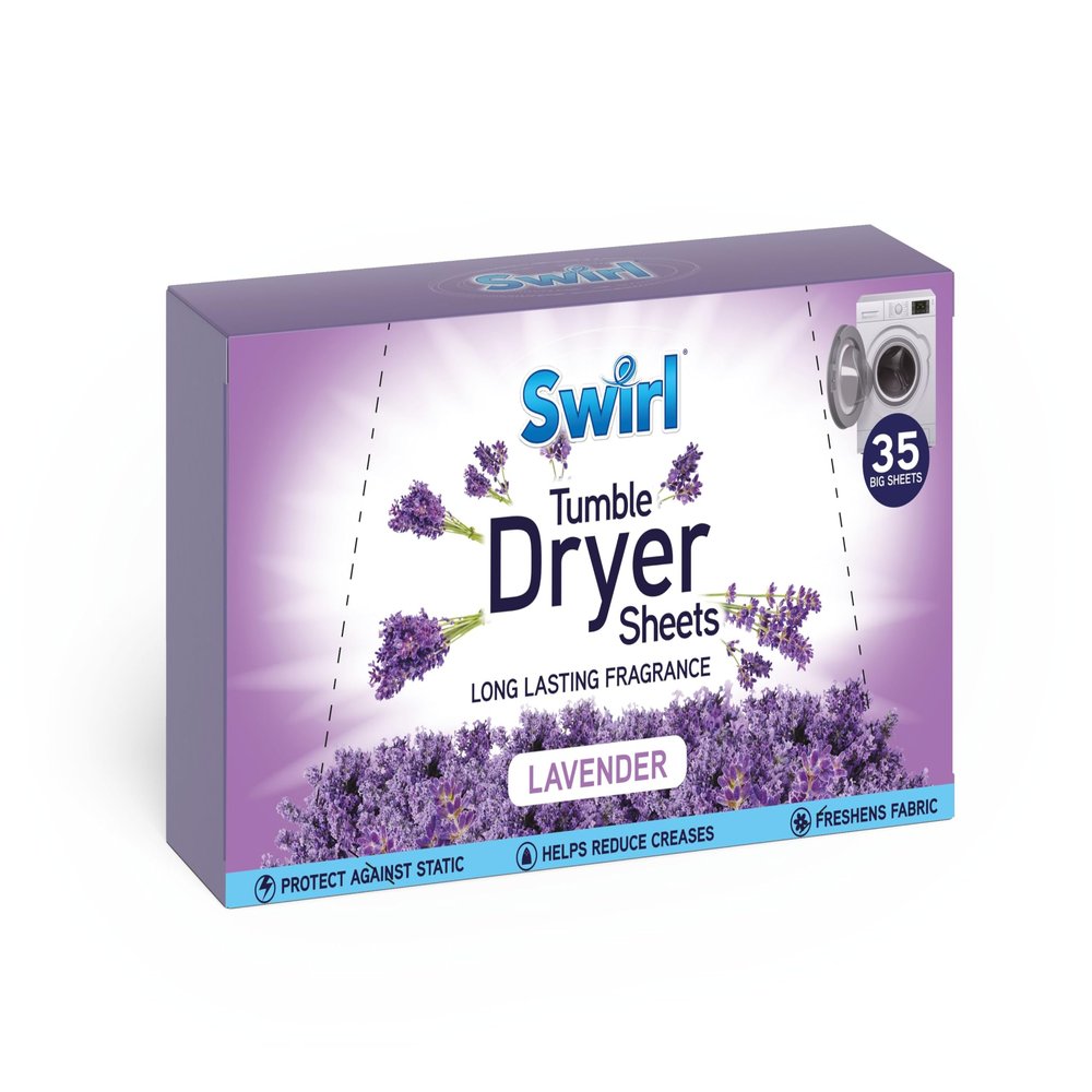 35pk Tumble Dryer Sheets - Lavender - Laundry Tumble Dryer Sheets - Freshens fabric