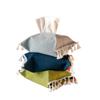 1PC Paper Towel Box Solid Color Paper Drawer Cloth Art Paper Drawer Set Home Car Hotel Cotton Linen Paper Towel Bag (Color : Gray) view 2