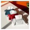 1PC Paper Towel Box Solid Color Paper Drawer Cloth Art Paper Drawer Set Home Car Hotel Cotton Linen Paper Towel Bag (Color : Gray) view 3