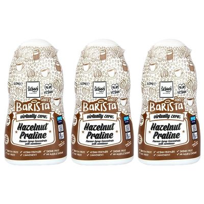 3 x 60ml Hazelnut Praline Syrup Concentrate Hot Drink Ice Cream Coffee Pan Cake Topping Flavour Vegan