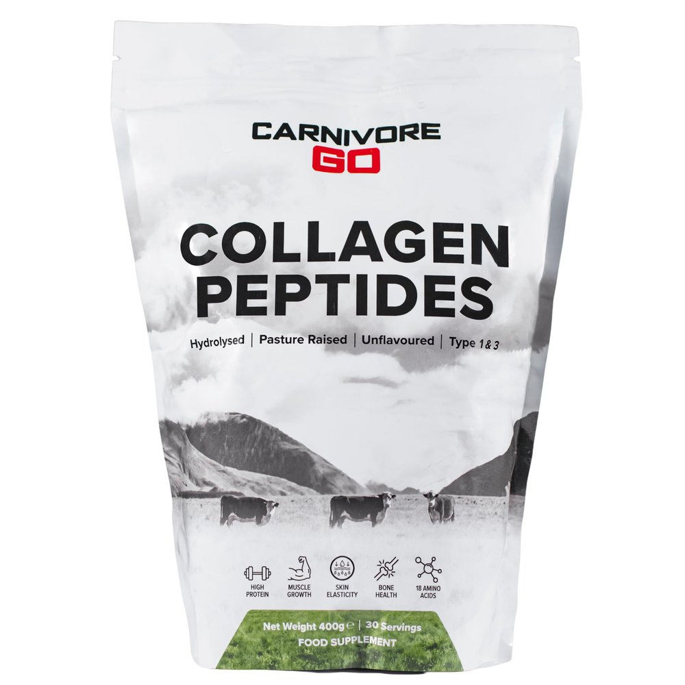 Grass Fed Collagen Peptides Powder for Women and Men, 400mg - Bovine Protein Enriched, High Strength, Hydrolysed Nutritional Supplements with Amino Acids - Supports Joint, Skin, Hair and Gut Health