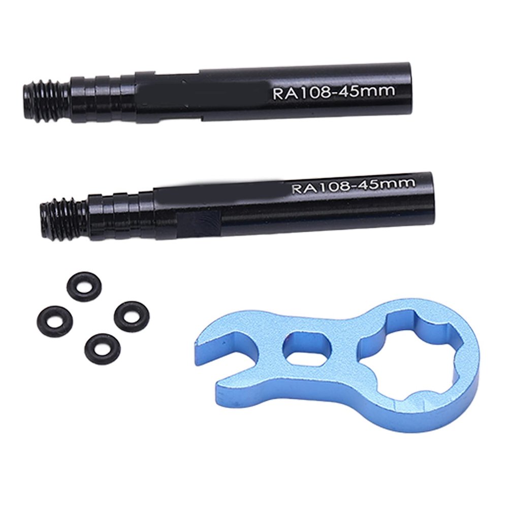 French Valve Extension, High Strength Portable Valve Stem Extender Corrosion Resistant Aluminum Alloy for Road Bike (45mm)