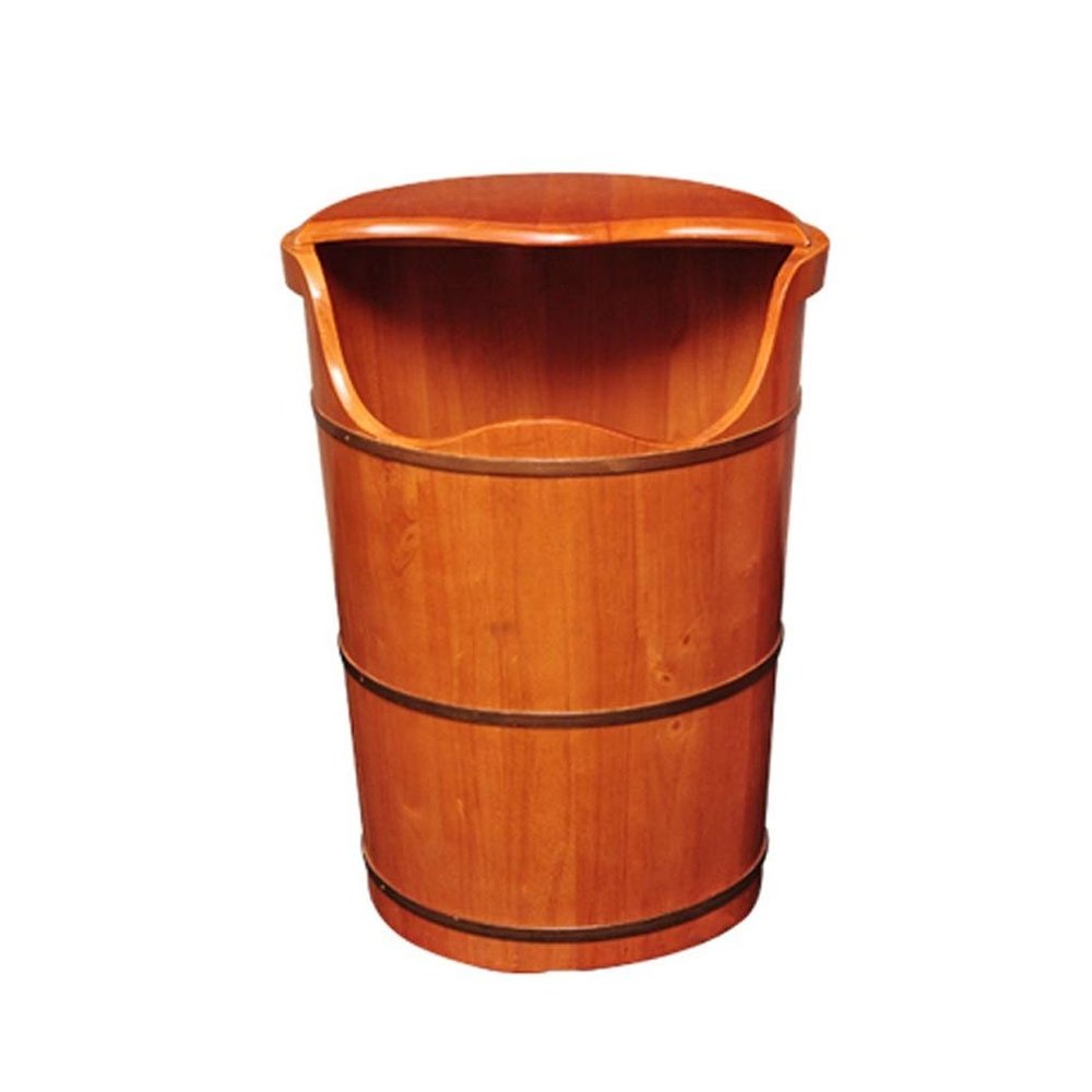 PACUM Bucket For Foot Bath,Sauna Accessories Sauna Bucket Water Bucket,Handmade Wooden Footbath Tubs,Foot Relaxing Barrel Present vision
