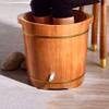 PACUM Bucket For Foot Bath,Sauna Accessories Sauna Bucket Water Bucket,Handmade Wooden Footbath Tubs,Foot Relaxing Barrel Present vision view 4