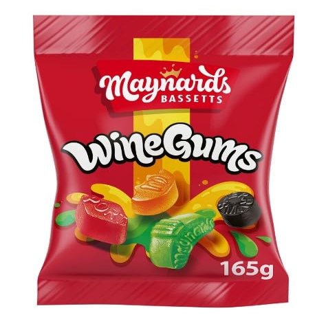 3 x Maynards Bassetts Wine Gums 165g Delicious Tasty And Twisty Treat Gift Hamper For Birthday,Christmas Sold By Kidzbuzz