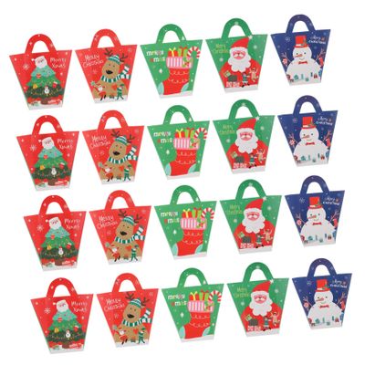 ABOOFAN 20pcs Christmas Candy Box Xmas Snowman Paper Container for Party Favors Holder Holiday Treats