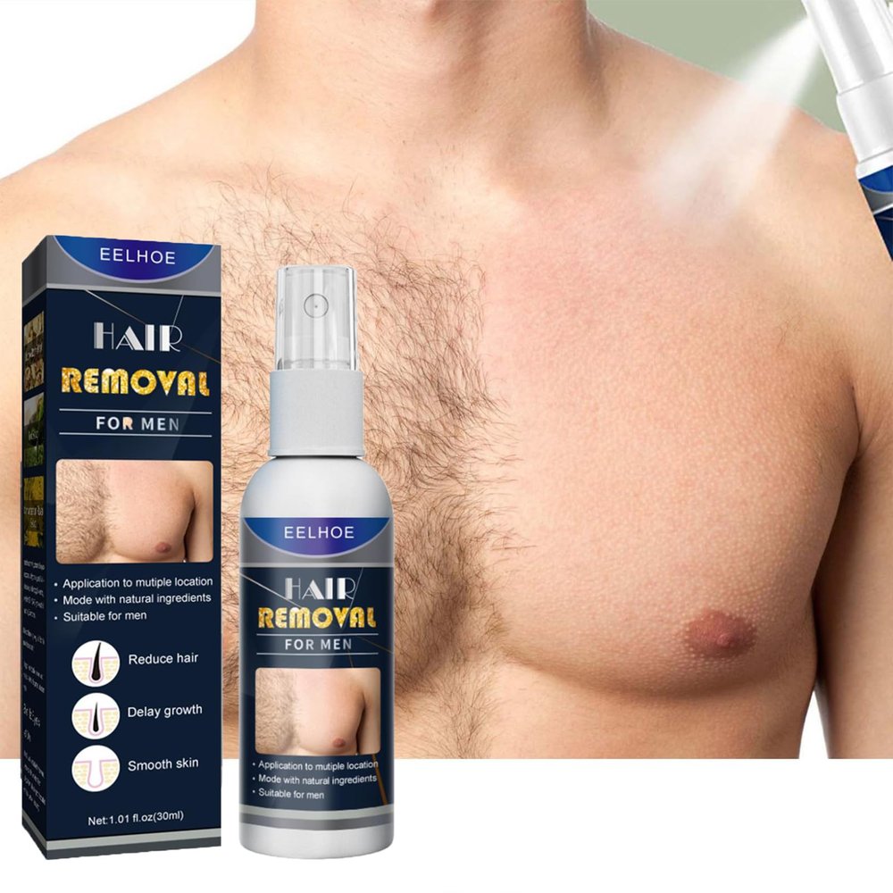 Junrinogin Semi-Permanent Hair Removal Spray, Gentle Hair Removal Spray, Body Hair Removal Spray, Painless Soothing Hair Removal Cream, Painless Hair Removal Spray (1 x Boys)