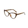 PARWANA Fatigue Relieve Eyeglasses Cateye Reading Glasses Women Blue Light Blocking Computer Readers Cat-Eye Flat Light Mirror (Color : Hawksbill, Size : +350) view 1