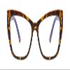 PARWANA Fatigue Relieve Eyeglasses Cateye Reading Glasses Women Blue Light Blocking Computer Readers Cat-Eye Flat Light Mirror (Color : Hawksbill, Size : +350) view 2