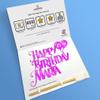Cakeshop Cake Decoration Pack | Happy Birthday Premium Double Sided Glitter Card Cake Topper Sign & 25g Party Pack of Cake Sugar Sprinkles | Custom Name & Age Cake Decorations (Bright Pink) view 4