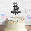 Cakeshop Cake Decoration Pack | Parrot Pirate Premium Double Sided Glitter Card Cake Topper Sign & 25g Party Pack of Cake Sugar Sprinkles | Custom Name & Age Cake Decorations (Black) view 3
