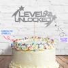 Cakeshop Cake Decoration Pack | Gaming Controller Theme Premium Double Sided Glitter Card Cake Topper Sign & 25g Party Pack of Cake Sugar Sprinkles | Custom Age Cake Decorations (Dark Silver) view 3