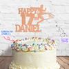Cakeshop Cake Decoration Pack | Football Birthday Theme Premium Double Sided Glitter Card Cake Topper & 25g Party Pack of Cake Sugar Sprinkles | Custom Name & Age Cake Decoration (Rose Gold) view 3