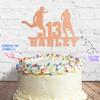 Cakeshop Cake Decoration Pack | Football Birthday Theme Premium Double Sided Glitter Card Cake Topper & 25g Party Pack of Cake Sugar Sprinkles | Custom Name & Age Cake Decoration (Rose Gold) view 3