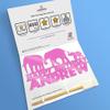Cakeshop Cake Decoration Pack | Elephant Jungle Birthday Premium Double Sided Glitter Card Cake Topper Sign & 25g Party Pack of Cake Sugar Sprinkles | Custom Name Cake Decoration (Baby Pink) view 4