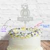 Cakeshop Cake Decoration Pack | Parrot Pirate Premium Double Sided Glitter Card Cake Topper Sign & 25g Party Pack of Cake Sugar Sprinkles | Custom Name & Age Cake Decorations (Light Silver) view 2