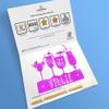Cakeshop Cake Decoration Pack | Birthday Cocktails Premium Double Sided Glitter Card Cake Topper Sign & 25g Party Pack of Cake Sugar Sprinkles | Custom Name & Age Cake Decoration (Bright Pink) view 4