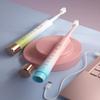 AJELU Pink & Blue Gradient Rechargeable Sonic Electric Toothbrush for Adults, 5 Modes with Smart Timer, 8 Replacement Brush Heads Soft Bristles, High Vibration, Perfect for Home, Travel, Gift view 3