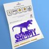 Cakeshop Cake Decoration Pack | Dinosaur Theme Birthday Premium Double Sided Glitter Card Cake Topper Sign & 25g Party Pack of Cake Sugar Sprinkles | Custom Name Cake Decorations (Bright Blue) view 4