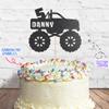 Cakeshop Cake Decoration Pack | Monster Truck Theme Premium Double Sided Glitter Card Cake Topper & 25g Party Pack of Cake Sugar Sprinkles | Custom Name & Age Cake Decorations (Black) view 3