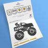 Cakeshop Cake Decoration Pack | Monster Truck Theme Premium Double Sided Glitter Card Cake Topper & 25g Party Pack of Cake Sugar Sprinkles | Custom Name & Age Cake Decorations (Black) view 4