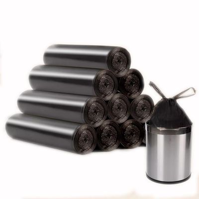 10 Litre Waste Bag,Portable PE Extra Strong Bin Liners with Handle,10 rolls black / 200 counts in total