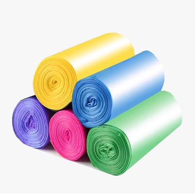10 Litre Waste Bag,Portable PE Extra Strong Bin Liners with Handle,5 rolls multicolor / 100 counts in total