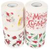 Ciieeo 4 Rolls Christmas Pattern Toilet Paper Decorative Toilet Paper for Bathroom Tissue Xmas Patterns for Home Office Use view 1