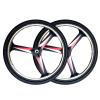 2PCS Rear Wheelchair Wheel, 24 Inch Wheelchair Wheel Replacement, Solid PU Wheels/Aluminum Alloy Hub for Electric Wheelchair for Many Standard Wheelchairs Replace view 1