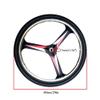 2PCS Rear Wheelchair Wheel, 24 Inch Wheelchair Wheel Replacement, Solid PU Wheels/Aluminum Alloy Hub for Electric Wheelchair for Many Standard Wheelchairs Replace view 3