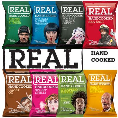 Real Crisps Create Your Own Mixed Case | 24x35g - 6x35g each of your 4 selected flavours.