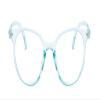 PARWANA Stylish Round Computer Readers Blue Light Blocking Reading Glasses Eyewear Oversized Clear Vision Flat Light Mirror (Color : Clear-blue, Size : +0.00) view 2