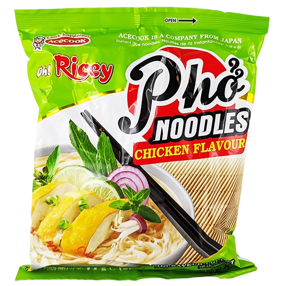 Acecook Pho Instant Rice Noodles with Chicken Flavour Pack of 24 (24 x 71 g)