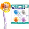 GuruNanda Brush Pods (4 Pack) - Toothbrush Head Cover for Manual & Electric Brushes - Clip-On Plastic Toothbrush Protector with Natural Essential Oil Vapors - Colors Varies view 1