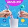 GuruNanda Brush Pods (4 Pack) - Toothbrush Head Cover for Manual & Electric Brushes - Clip-On Plastic Toothbrush Protector with Natural Essential Oil Vapors - Colors Varies view 4