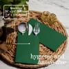 100-Pack Disposable Napkins With Pocket For Flatware, Green Napkins Paper For Christmas, Wedding, Dinner Or Party, Built-In Pocket For Silverware, Prefolded view 4