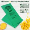 Compost Bags 1.3 Gallon,100 Count,Compostable Small Trash Bags for Kitchen Countertop Compost Bin 0.75, 1,1.2, 1.3Gallon,ASTM D6400, US BPI and Europe OK compost HOME certified view 3