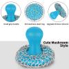 Cast Iron Scrubber + 5Pcs Scrapers, Cast Iron Cleaning Kit Metal Pan Pot Brush Chainmail Scrubber for Cast Iron, Cast Iron Skillet Cleaner - Cast Iron Brush 316L Stainless Steel Chain Mail Scrubber view 2