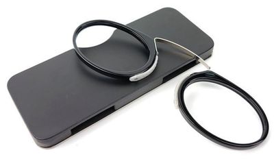 Armless Reading Glasses, Legless Nose Clip Reading Glasses, Reading Glasses with Universal Pod Case for Men And Women