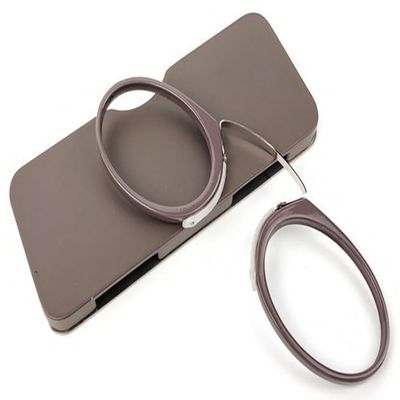 Armless Reading Glasses, Legless Nose Clip Reading Glasses, Reading Glasses with Universal Pod Case for Men And Women