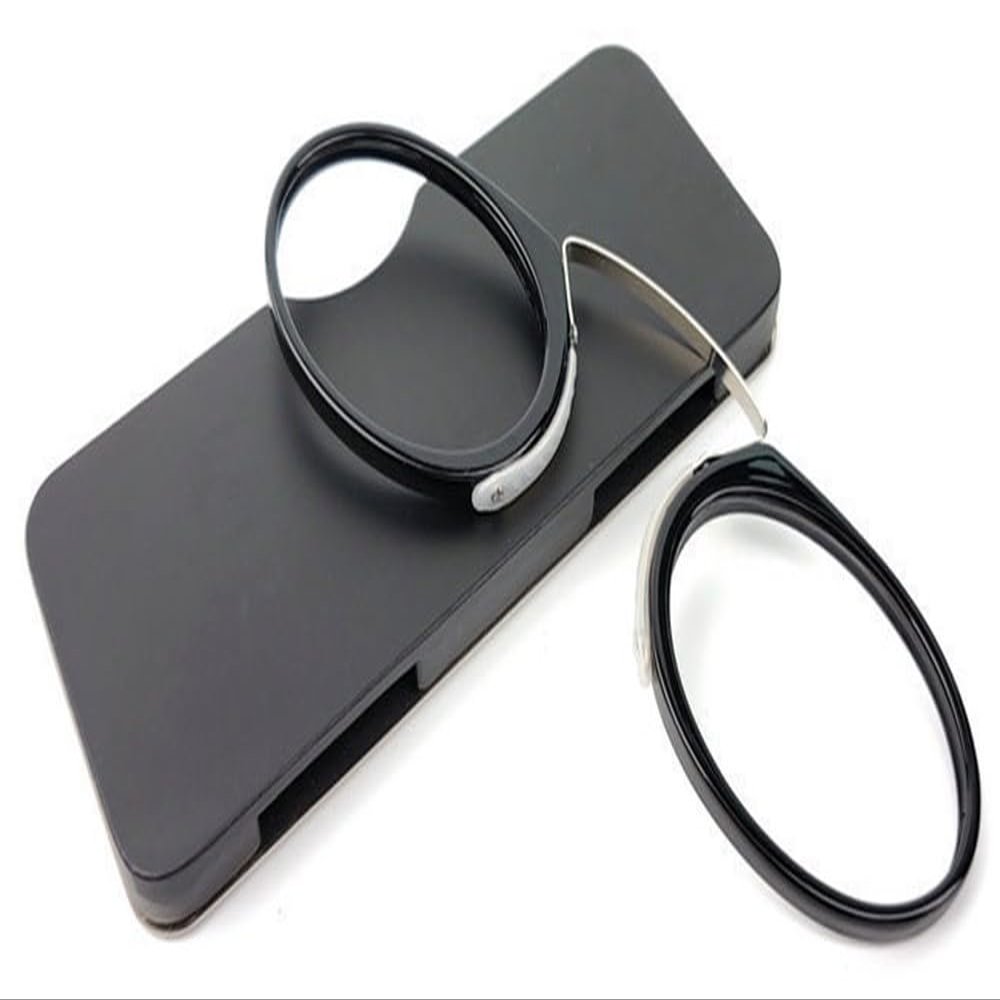 Armless Reading Glasses, Legless Nose Clip Reading Glasses, Reading Glasses with Universal Pod Case for Men And Women