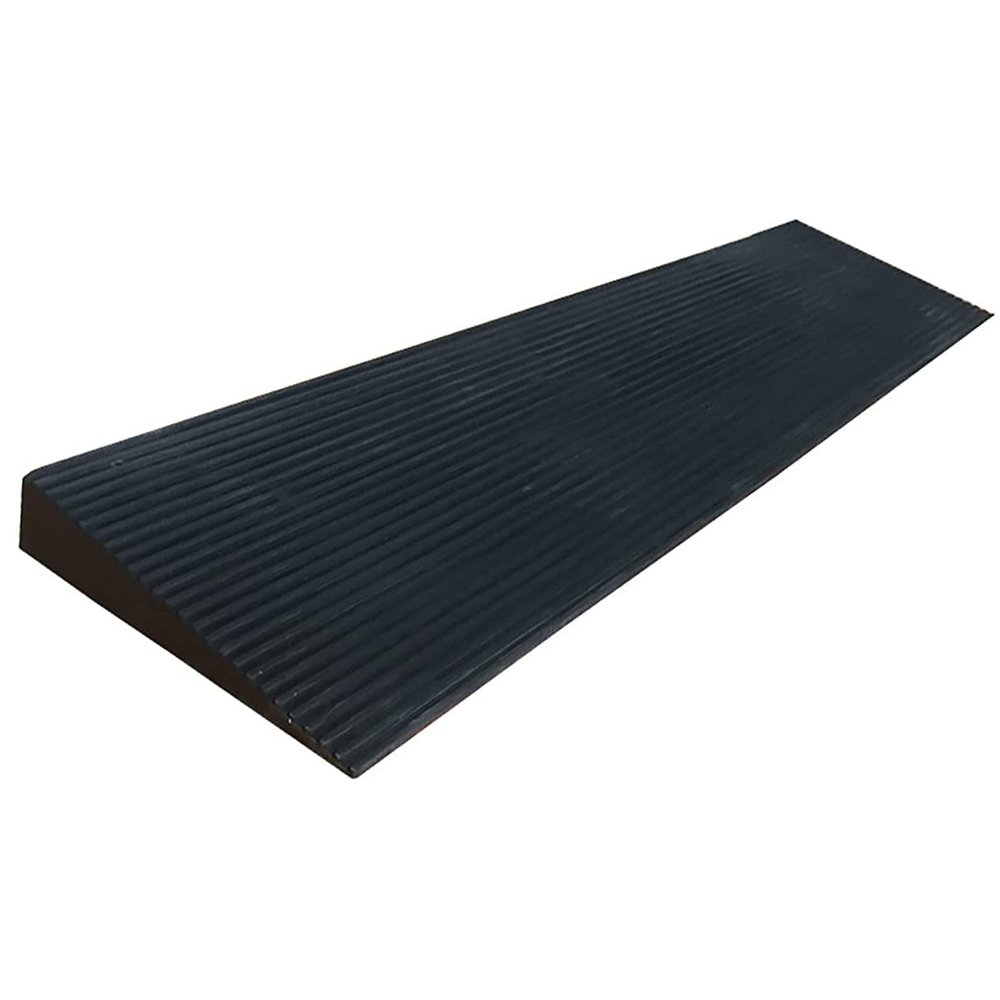 Agashi Threshold Ramp, Rubber Cuttable Wheelchair Ramp, Non-Slip Solid Rubber Threshold Ramp for Doorways,Driveways,Bathroom,Scooter/90 * 8 * 0.8Cm